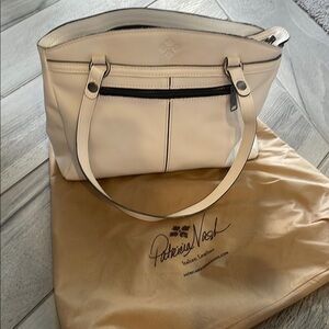 Patricia Nash Cream Leather and suede inside Handbag
